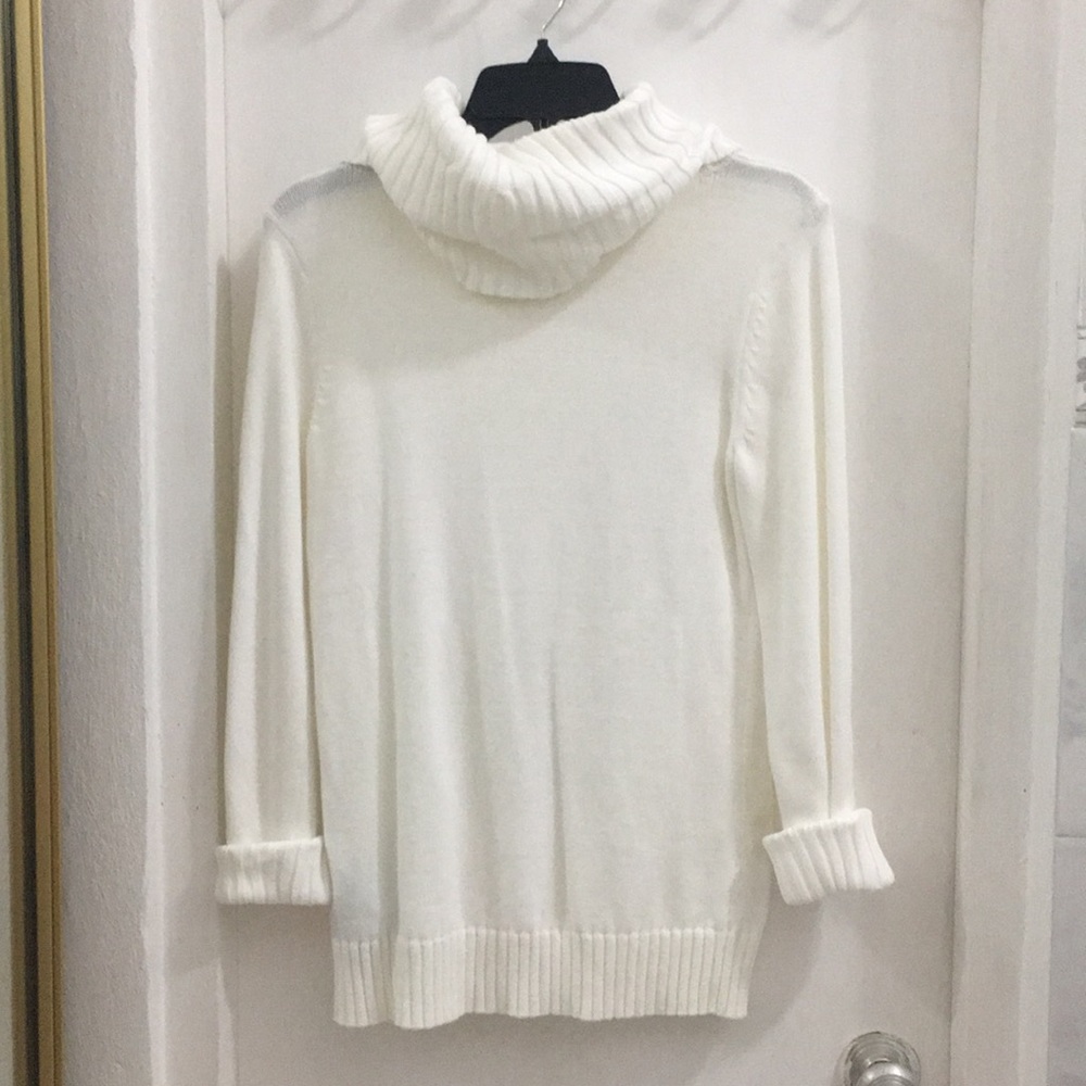 Nautica White Turtle Neck Sweater - Picture 3 of 5